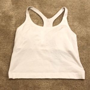 White lululemon cropped tank top. One year old